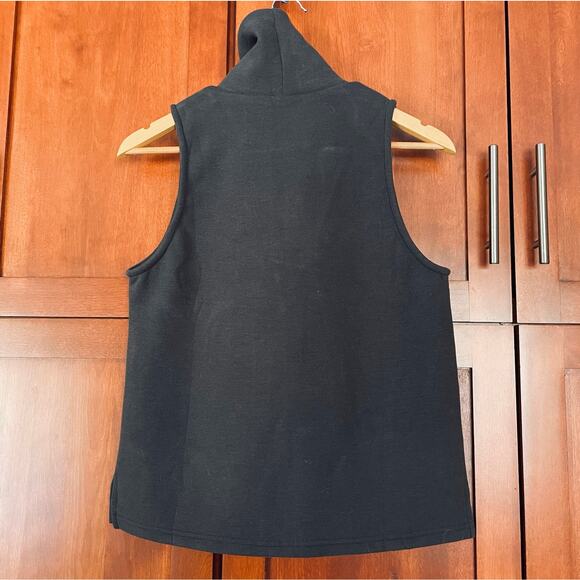 OGL Turtleneck Split Hem Top Sleeveless FuzzLuxe Deep Grey Size Medium - Picture 5 of 6